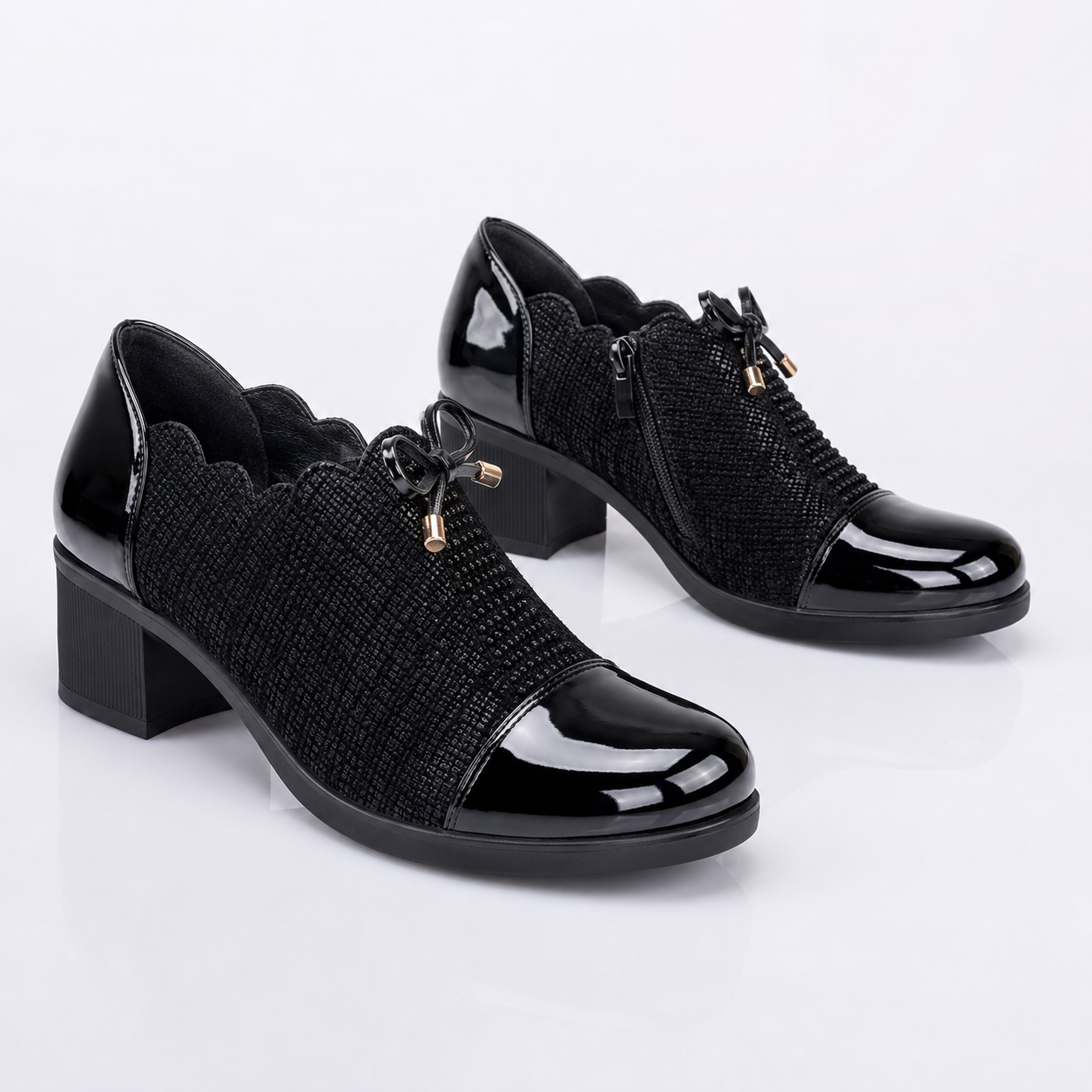 Pantofi Cu Toc Ximena Negru