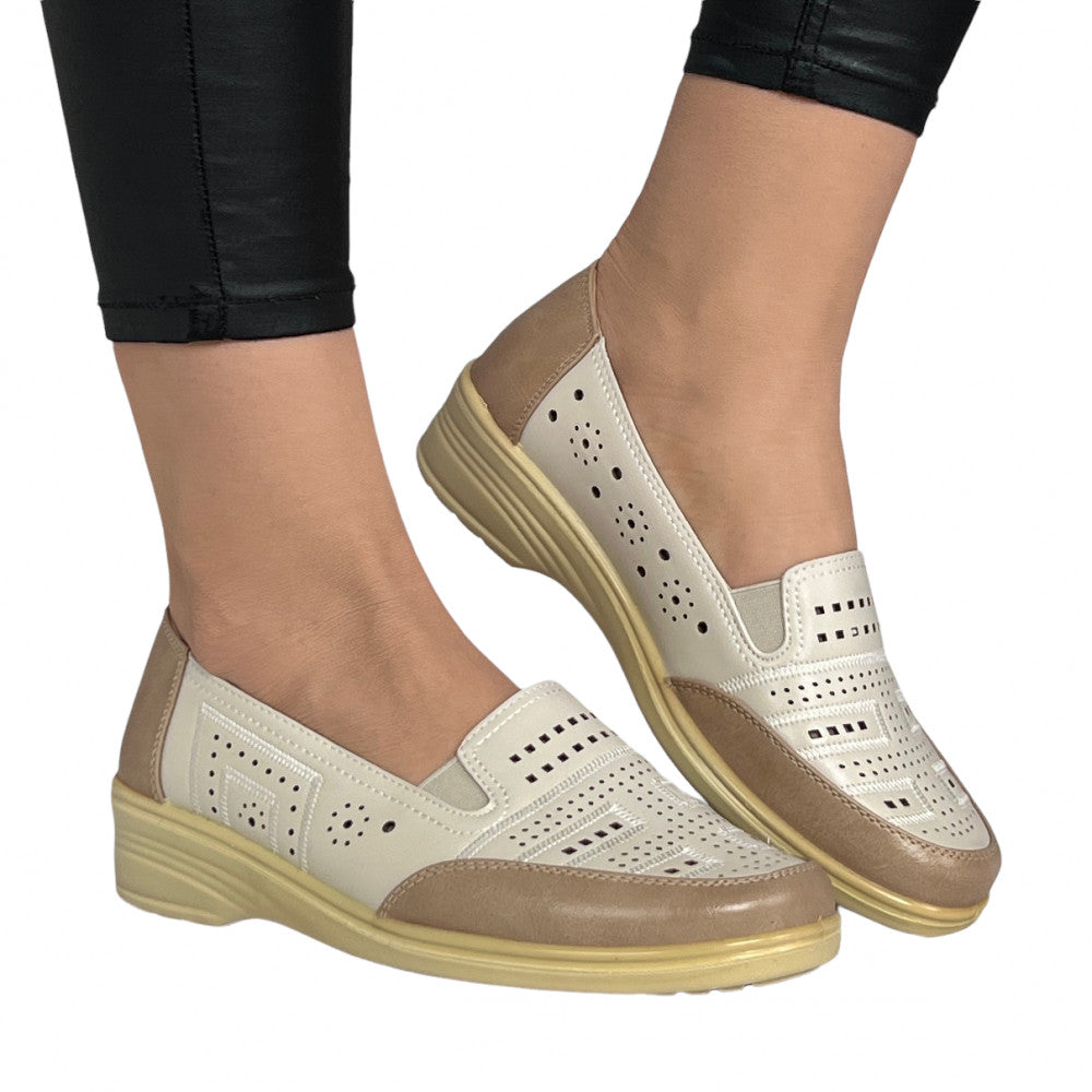 Pantofi Casual Amfora Bej