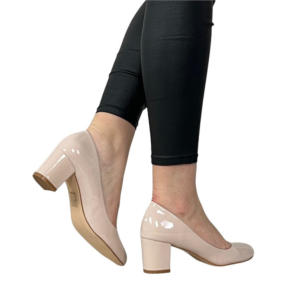 Pantofi Cu Toc Glena Bej