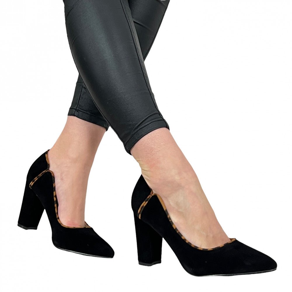 Pantofi Cu Toc Lelia Negru - BristoGool