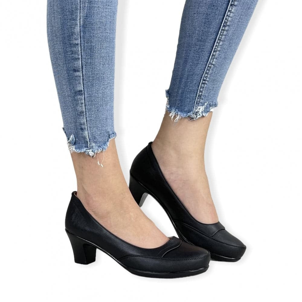 Pantofi Cu Toc Virginia Negru