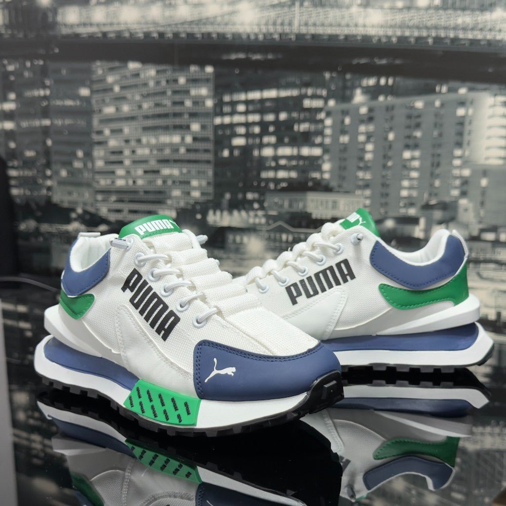 Pantofi Sport Barbati Alb Albastru Cod BR 1010 - BristoGool