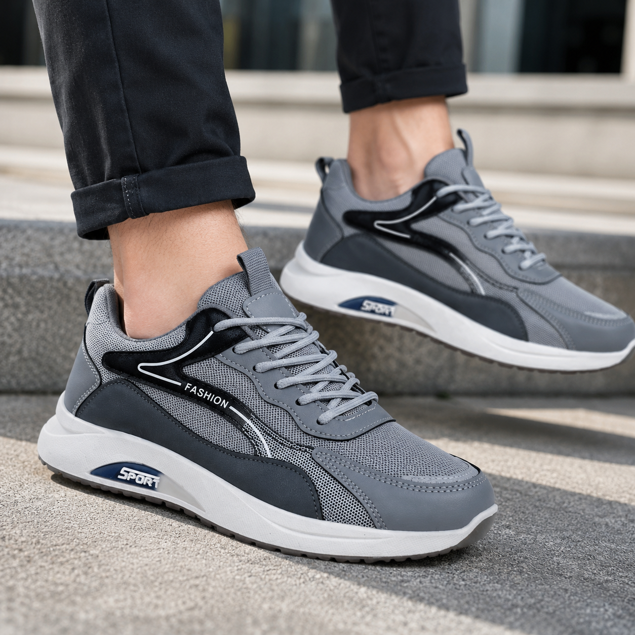 Pantofi Sport Bercay Gri