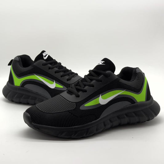 Pantofi Sport Geo Negru Verde