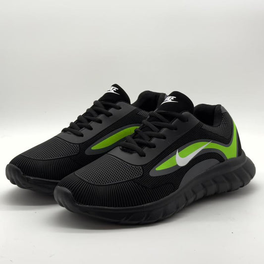 Pantofi Sport Geo Negru Verde