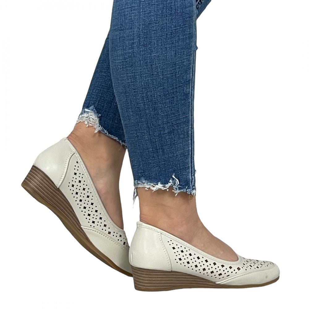 Pantofi Casual Carlita Alb - BristoGool