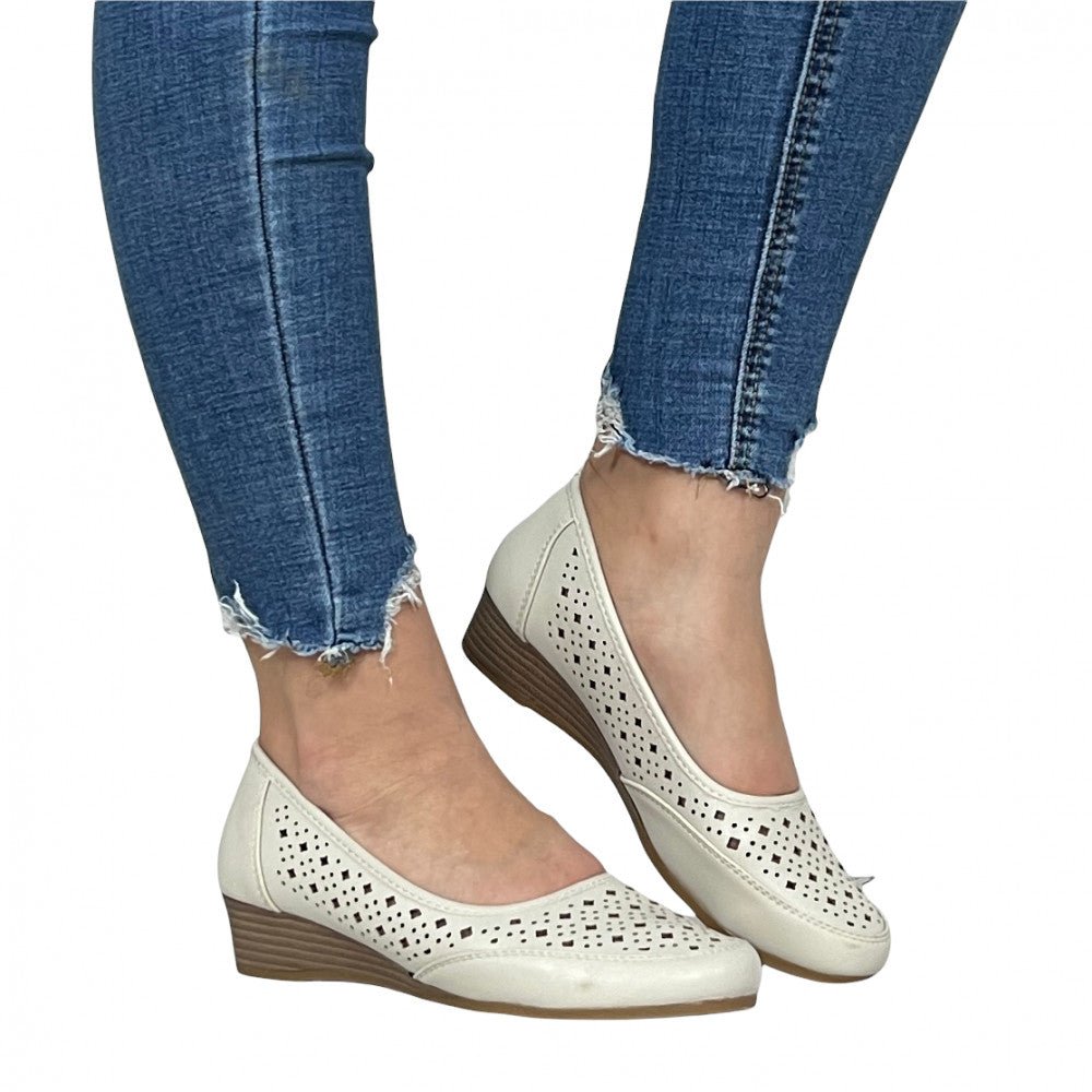 Pantofi Casual Carlita Alb - BristoGool