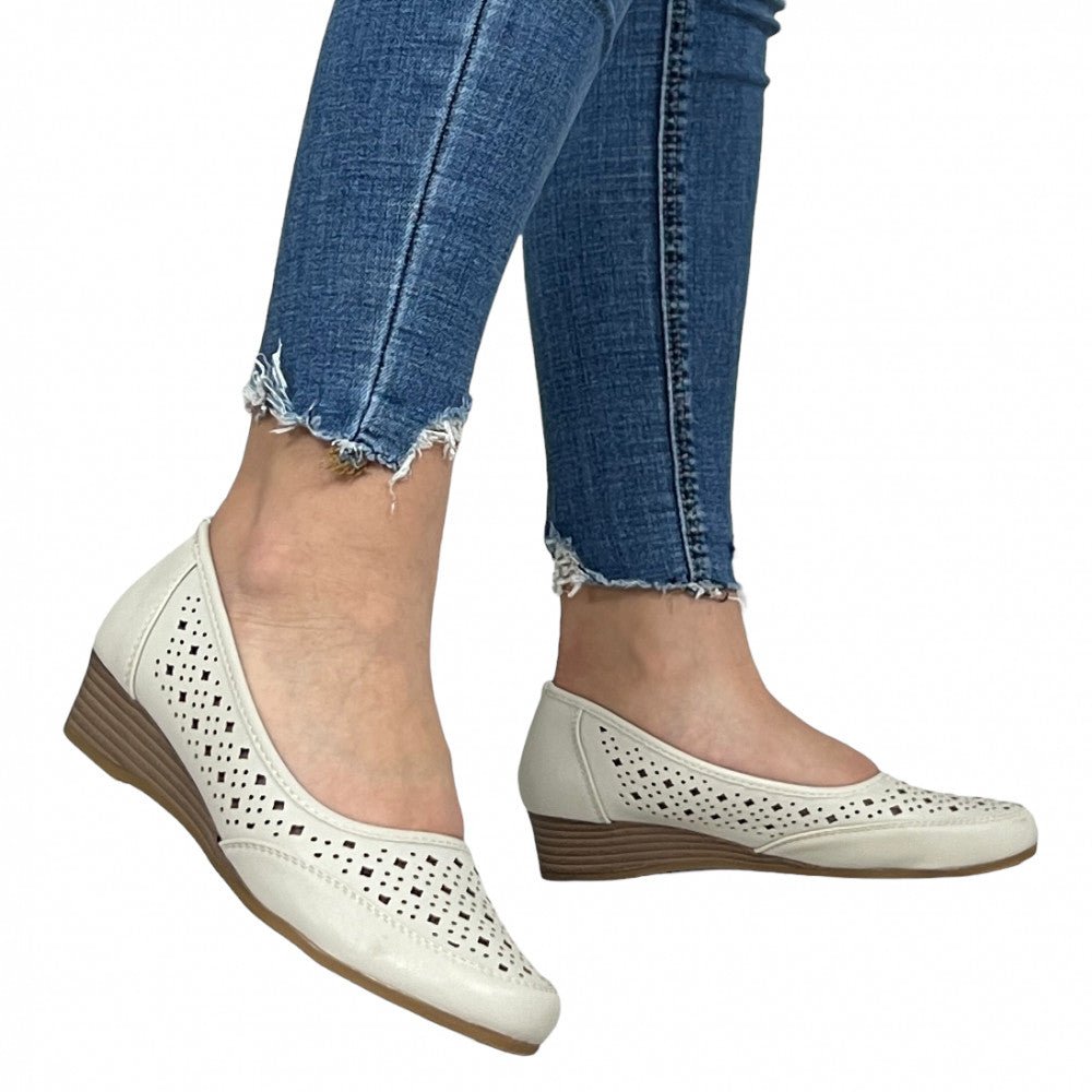 Pantofi Casual Carlita Alb - BristoGool