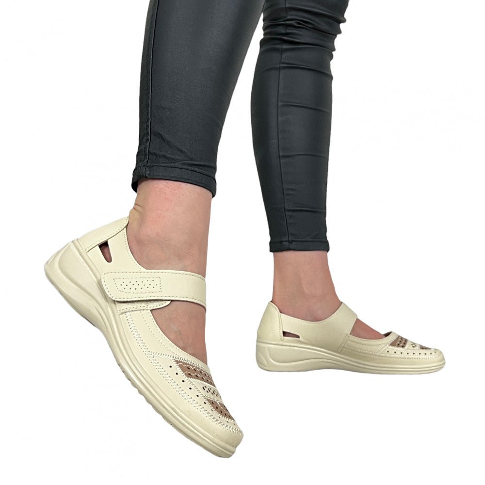 Pantofi Casual Fabios Bej - BristoGool