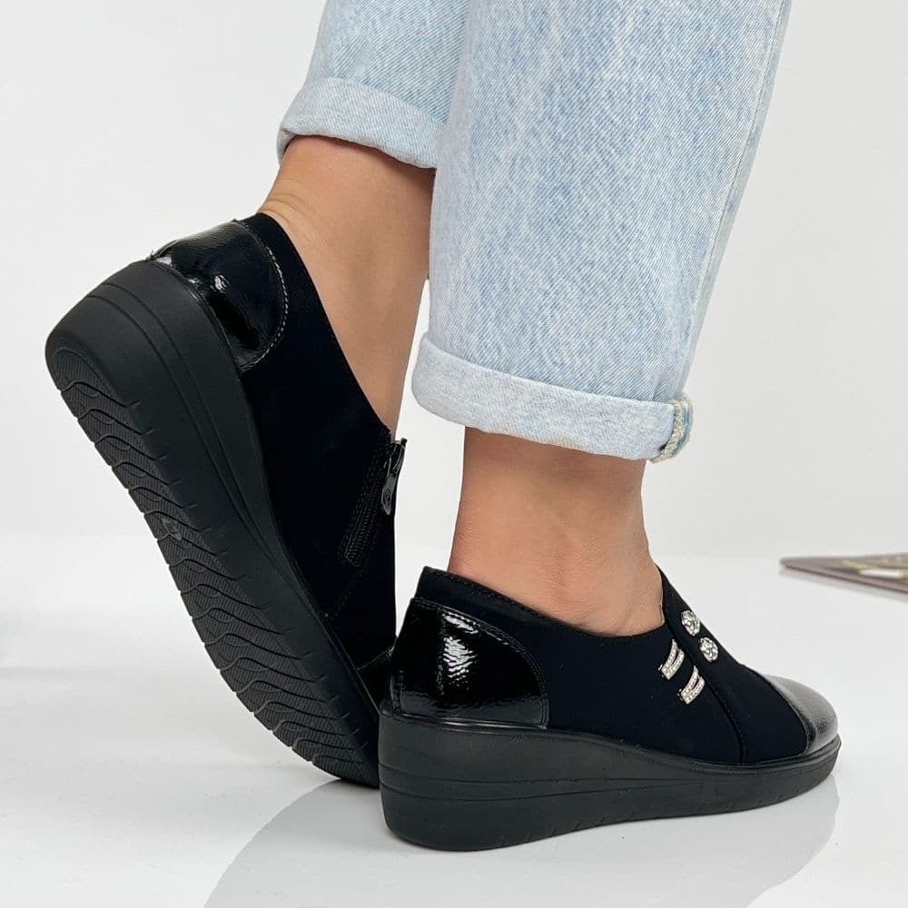 Pantofi Casual Faviana 1 Negru - BristoGool