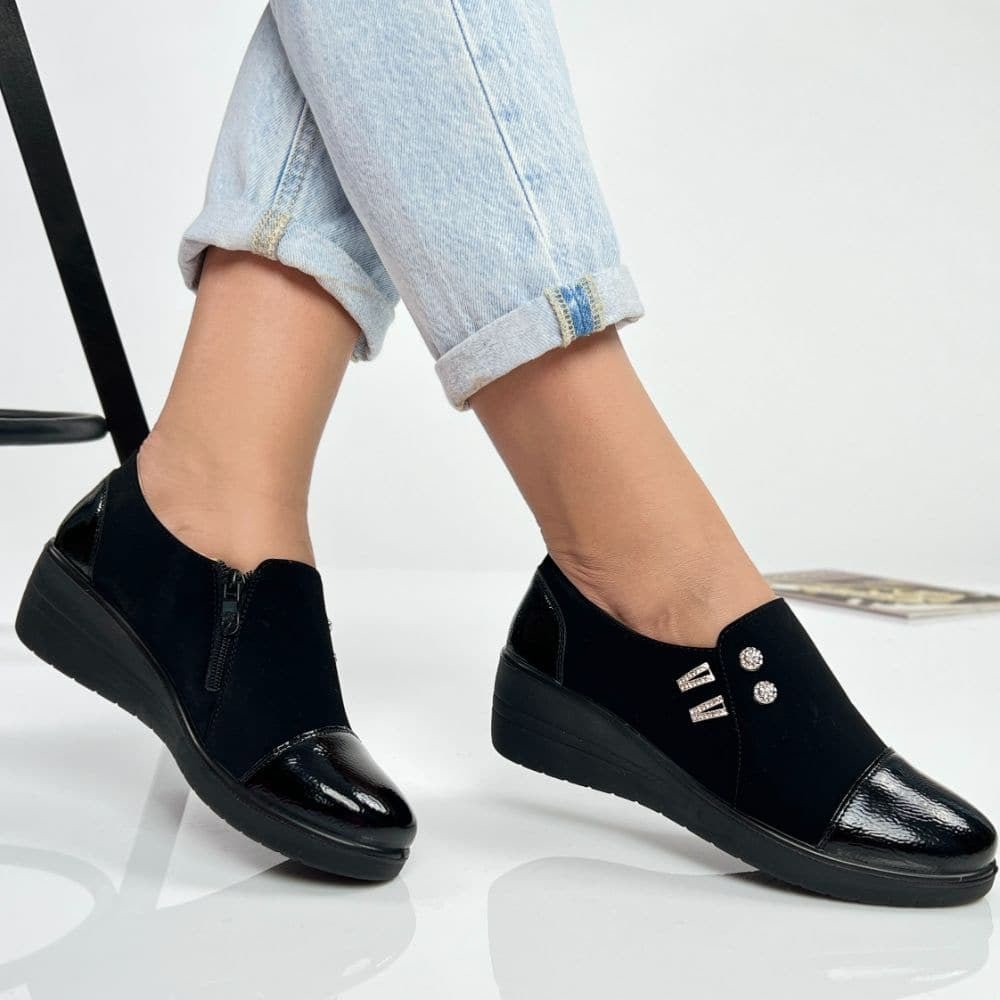 Pantofi Casual Faviana 1 Negru - BristoGool