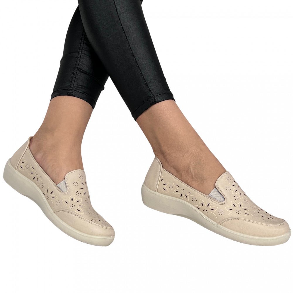 Pantofi Casual Gisen Bej - BristoGool