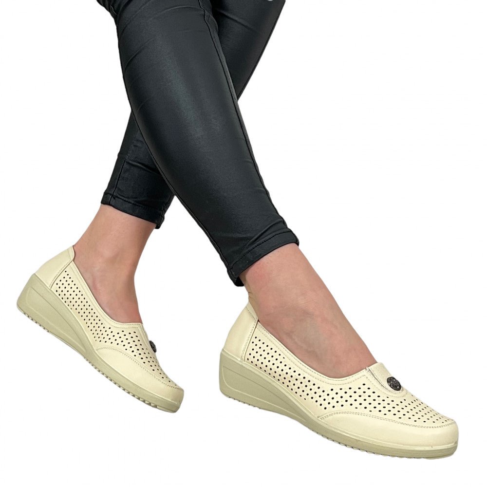 Pantofi Casual Nomada Bej - BristoGool