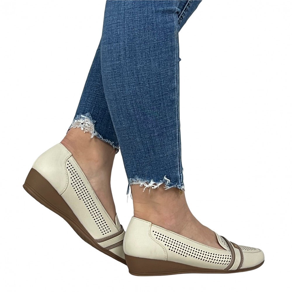 Pantofi Casual Nosa Bej - BristoGool