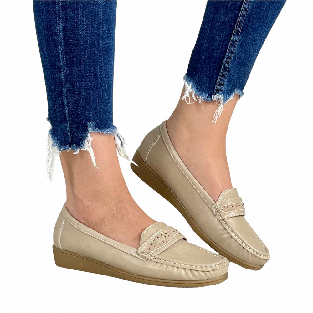 Pantofi Casual Tazia Beige