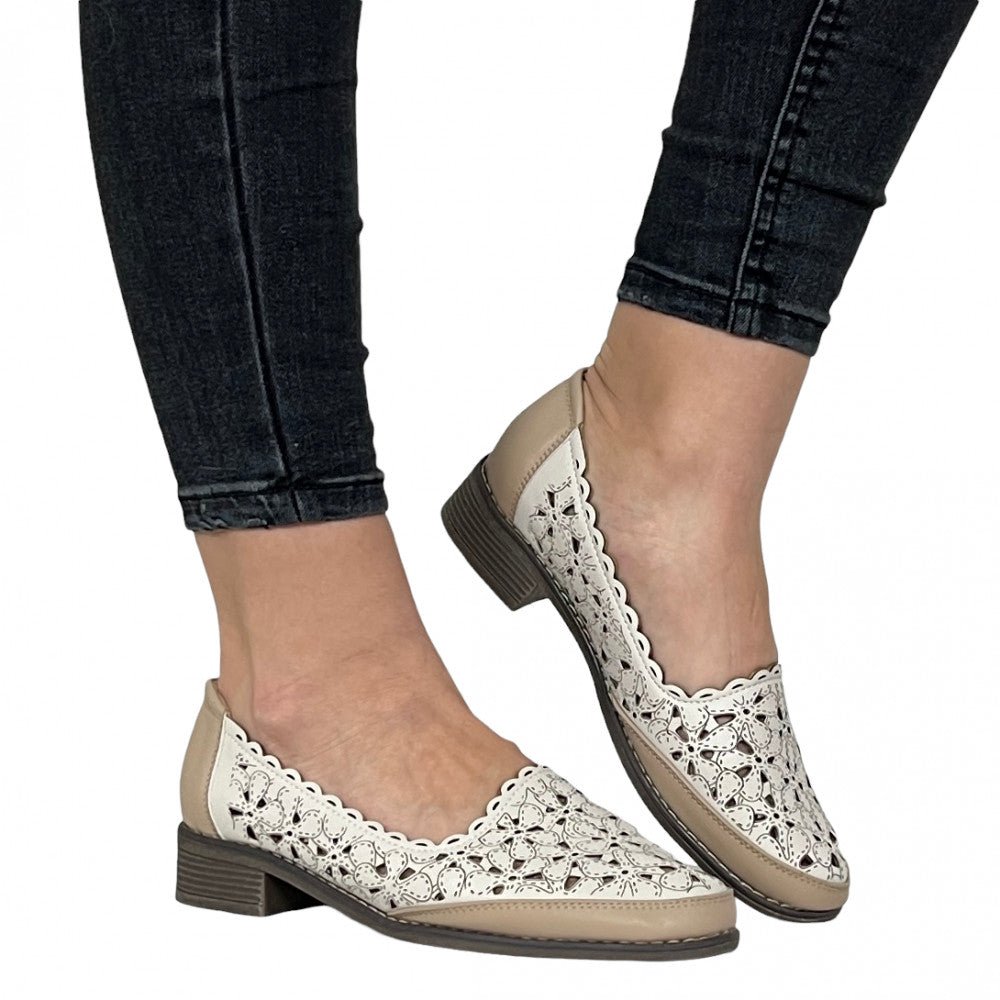 Pantofi Casual Theta Bej - BristoGool