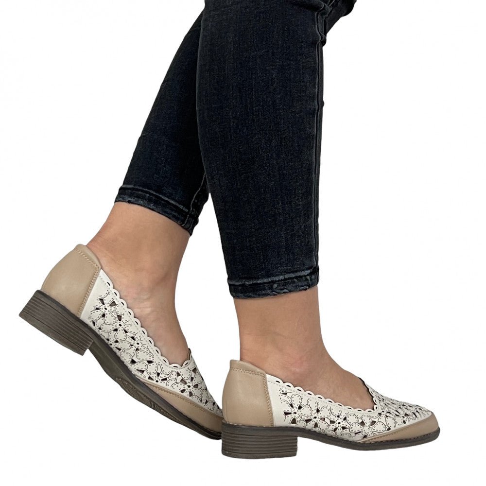 Pantofi Casual Theta Bej - BristoGool