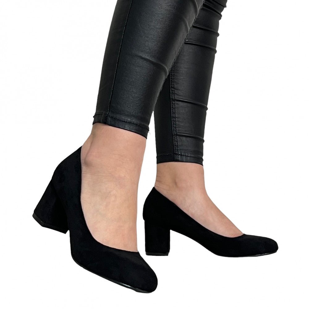 Pantofi Cu Toc Dermina Negru - BristoGool