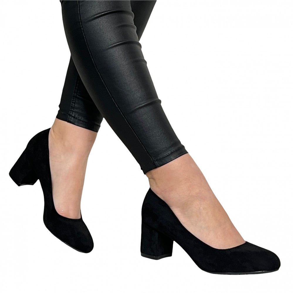 Pantofi Cu Toc Dermina Negru - BristoGool