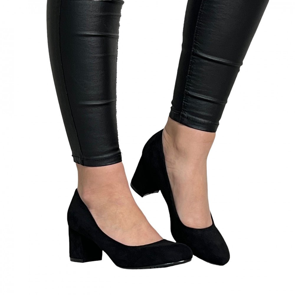 Pantofi Cu Toc Dermina Negru - BristoGool
