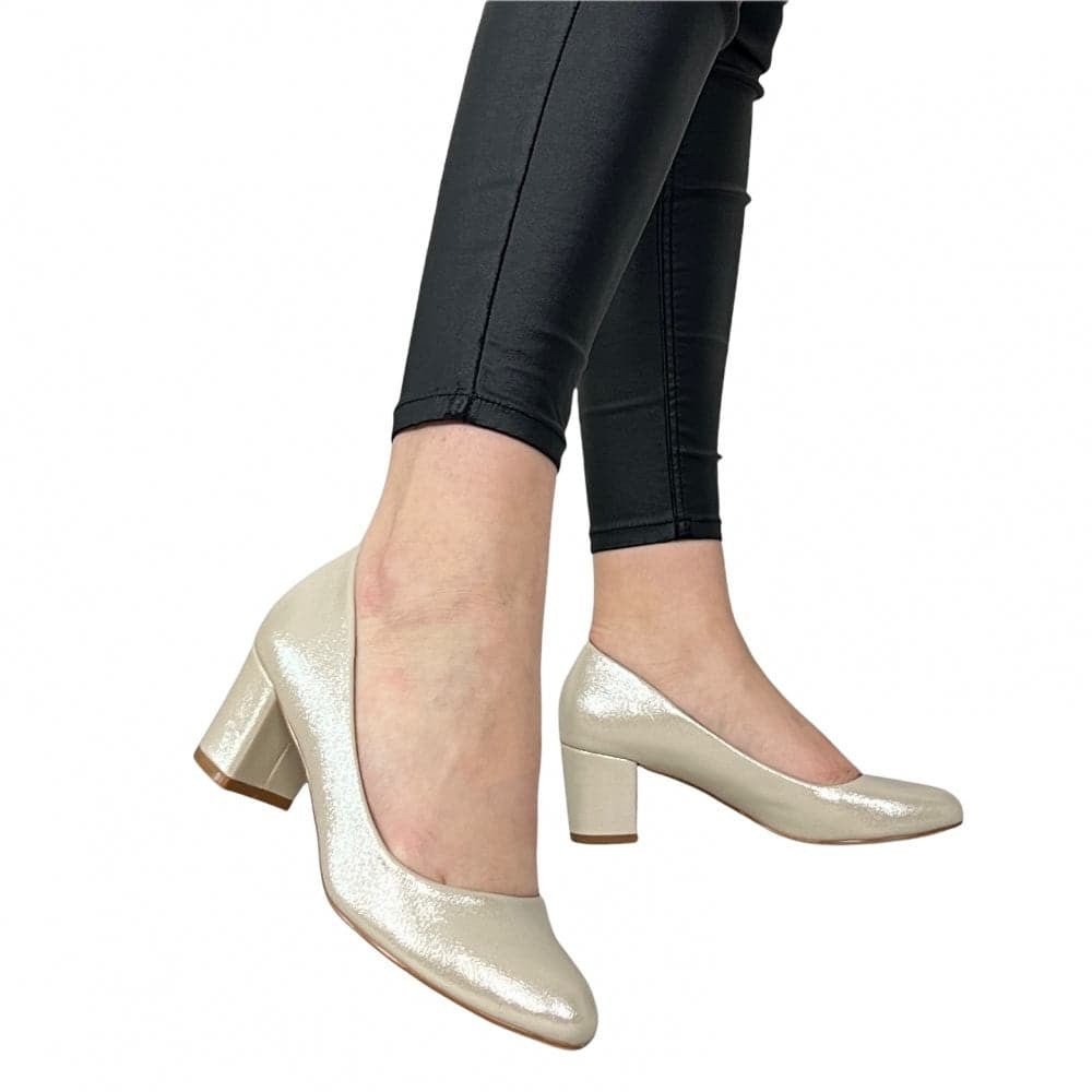 Pantofi Cu Toc Gaby Bej - BristoGool