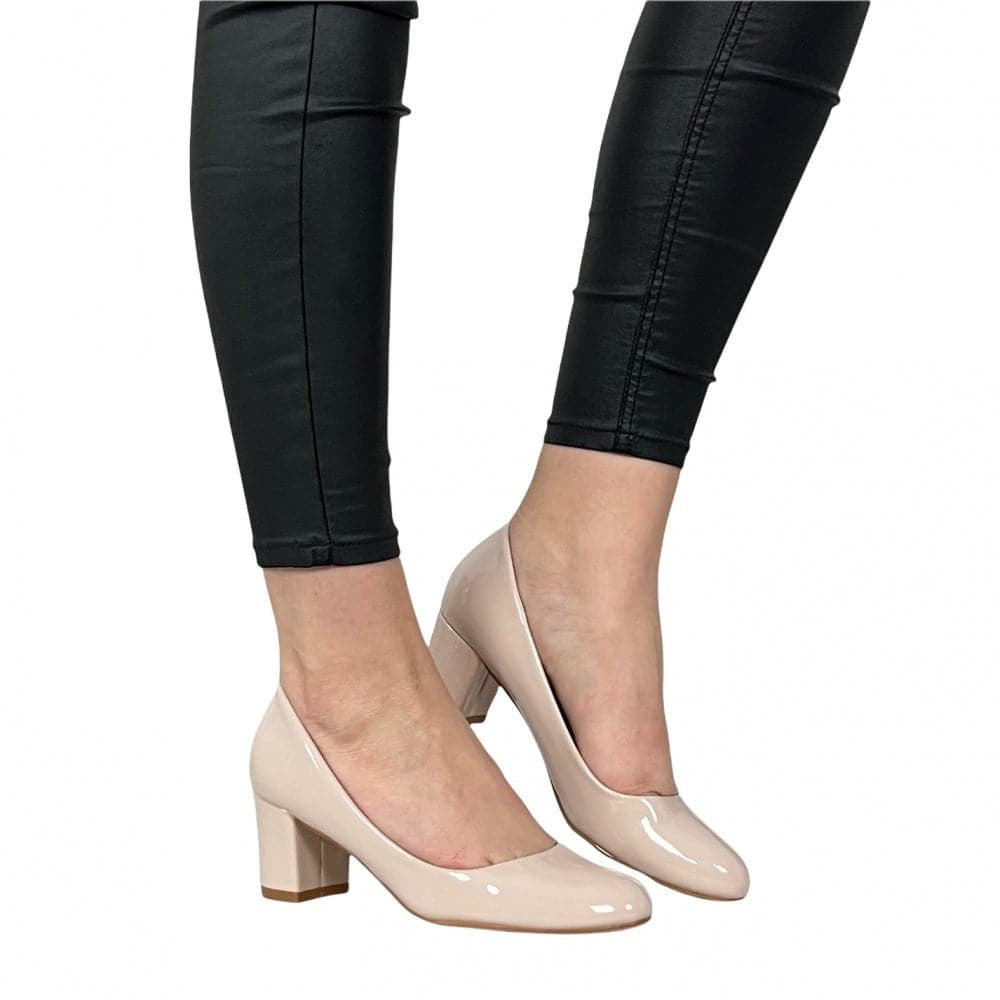 Pantofi Cu Toc Glena Bej