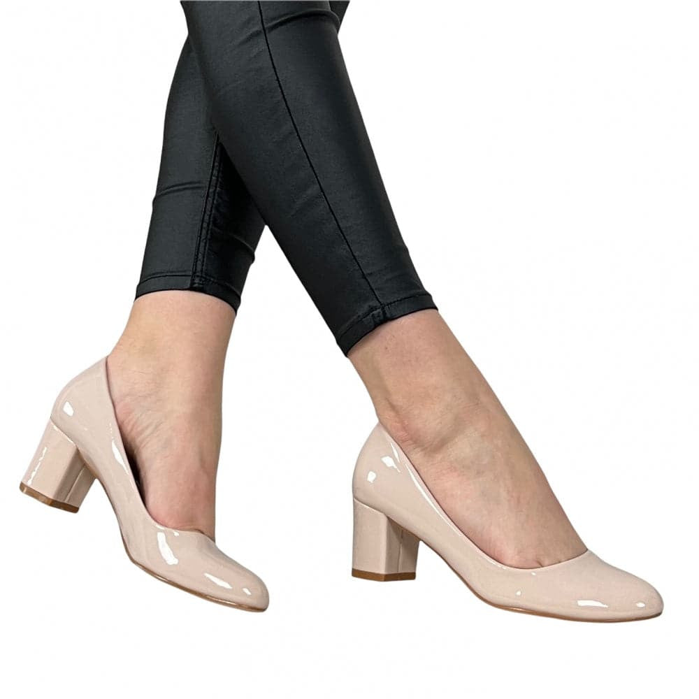 Pantofi Cu Toc Glena Bej