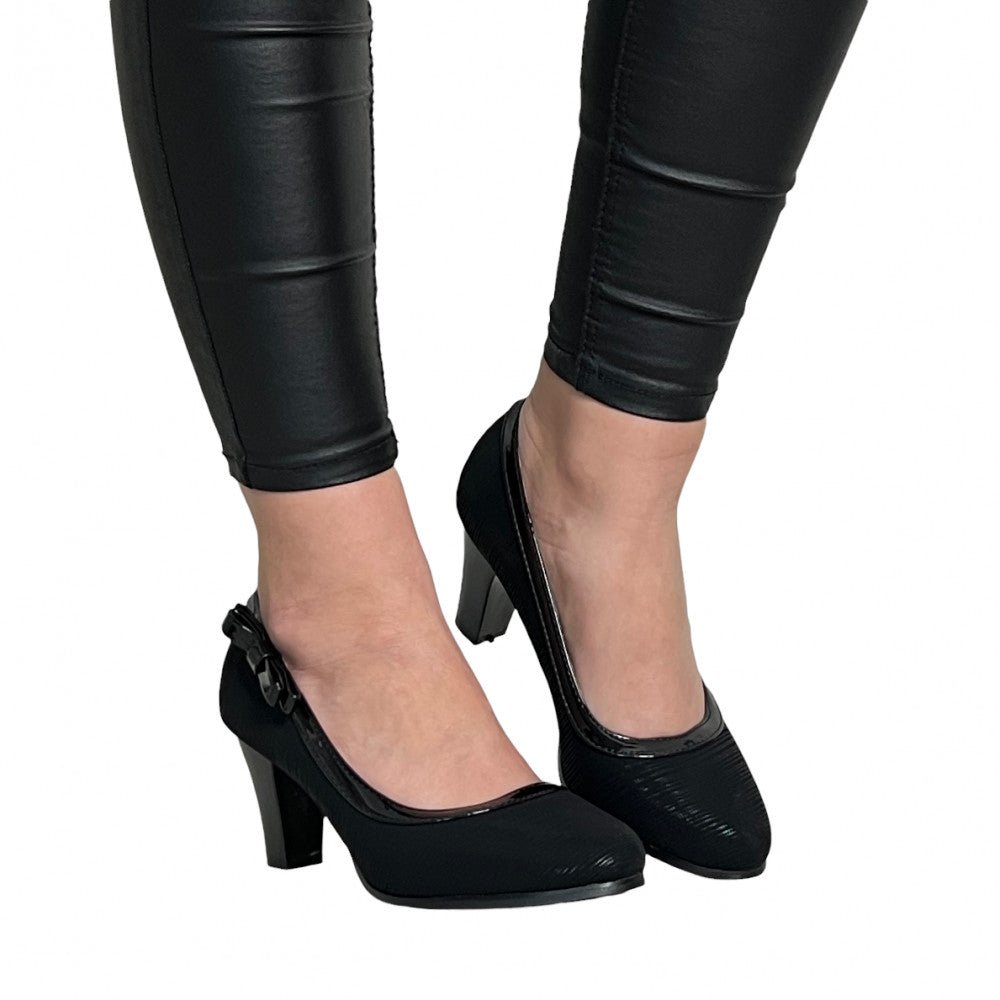 Pantofi Cu Toc Hermina Negru - BristoGool