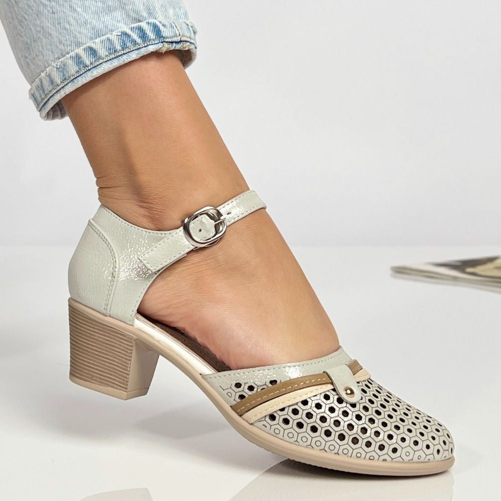 Pantofi cu toc Ingrid Gri