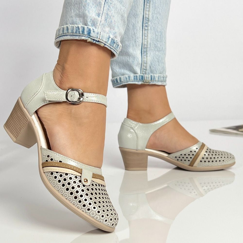 Pantofi cu toc Ingrid Gri