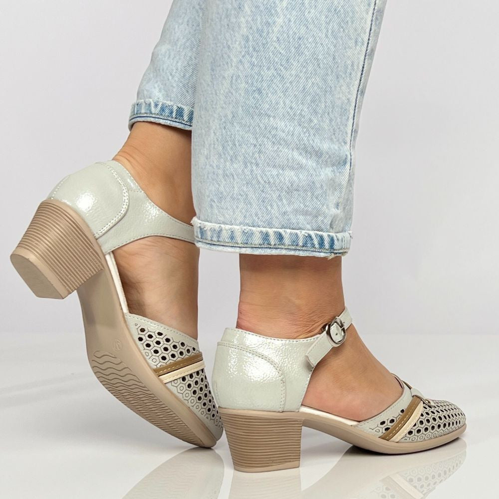 Pantofi cu toc Ingrid Gri