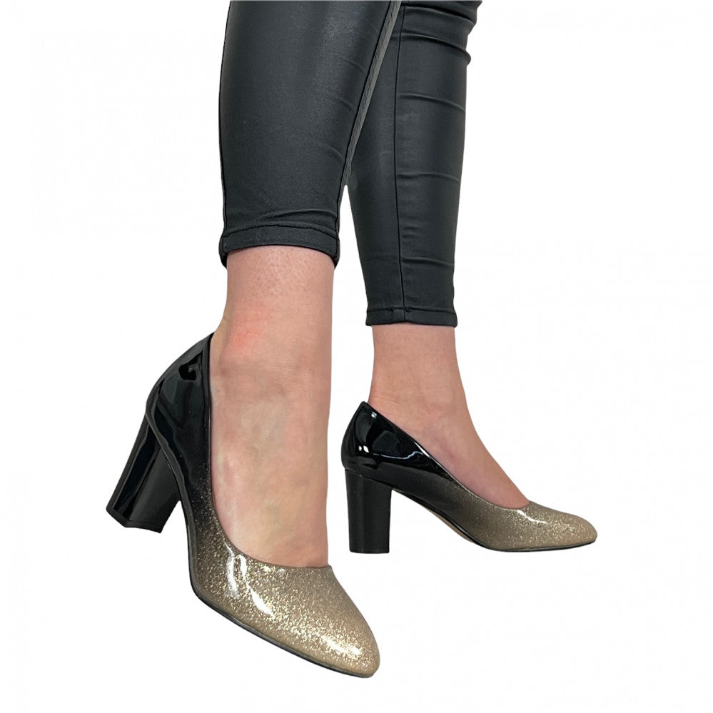 Pantofi Cu Toc Larina Auriu