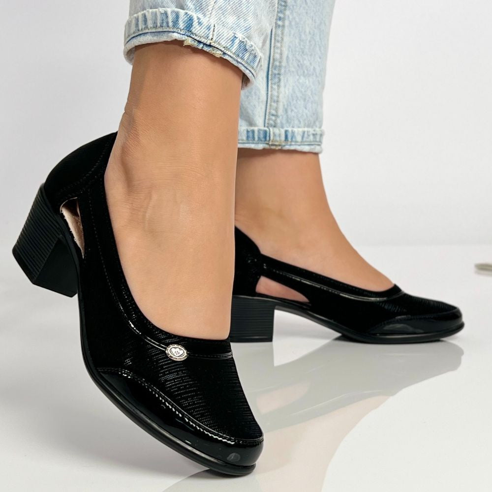 Pantofi cu toc Mariana Negru