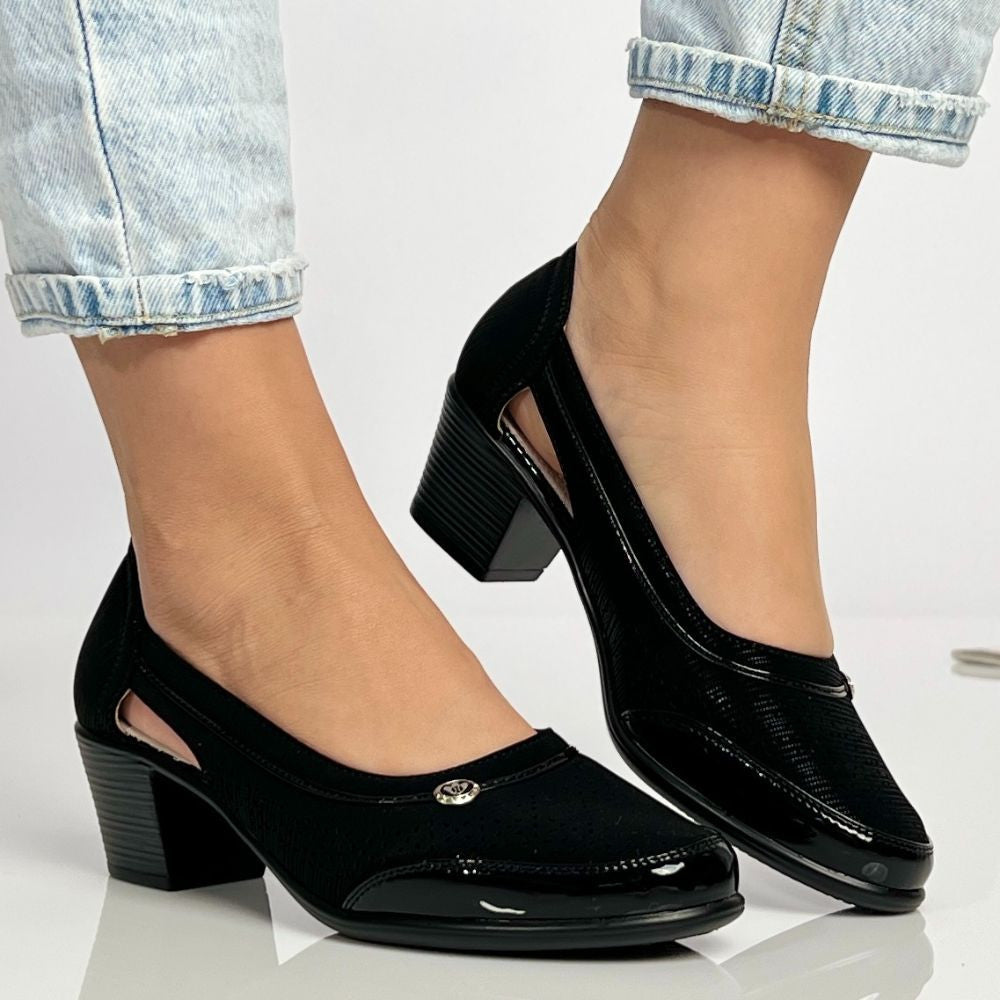 Pantofi cu toc Mariana Negru