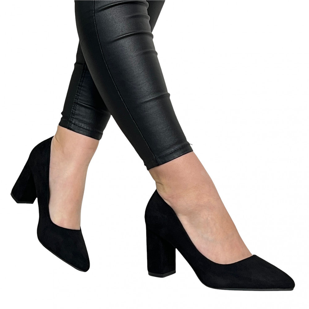 Pantofi Cu Toc Mariza Negru