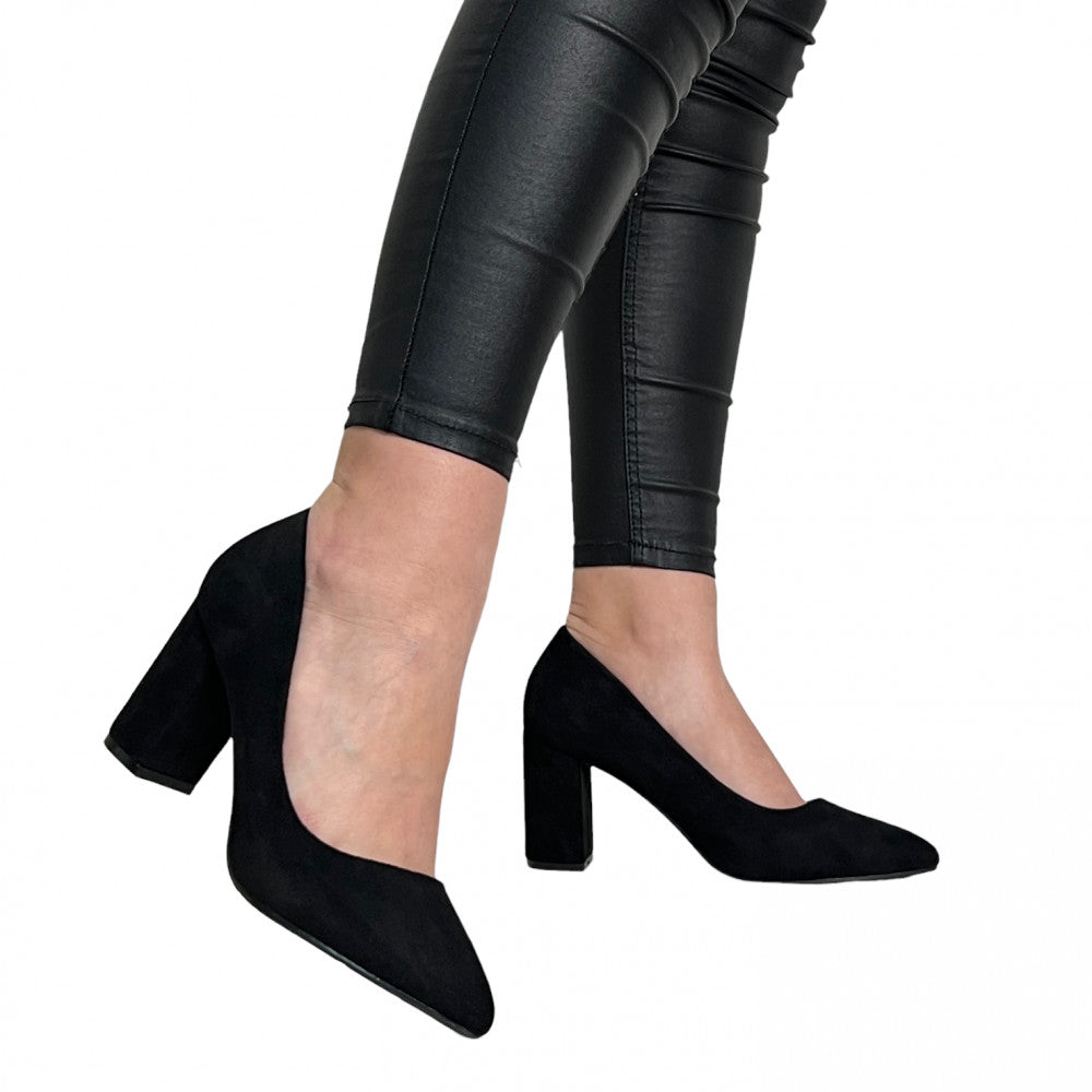 Pantofi Cu Toc Mariza Negru