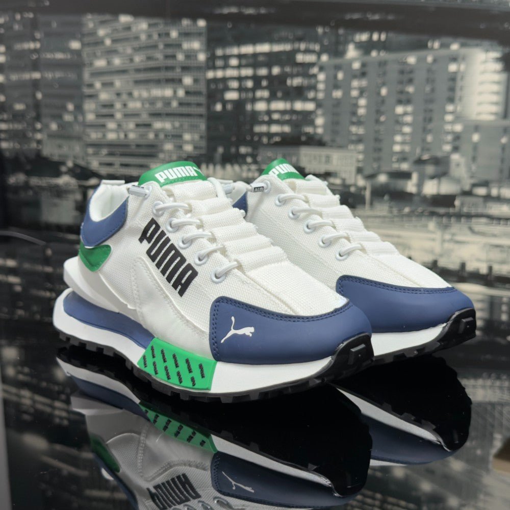 Pantofi Sport Barbati Alb Albastru Cod BR 1010 - BristoGool