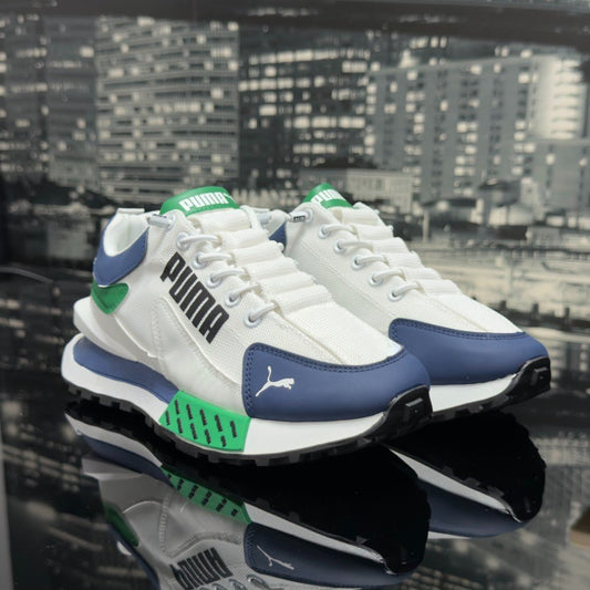 Pantofi Sport Barbati Alb Albastru Cod BR 1010 - BristoGool