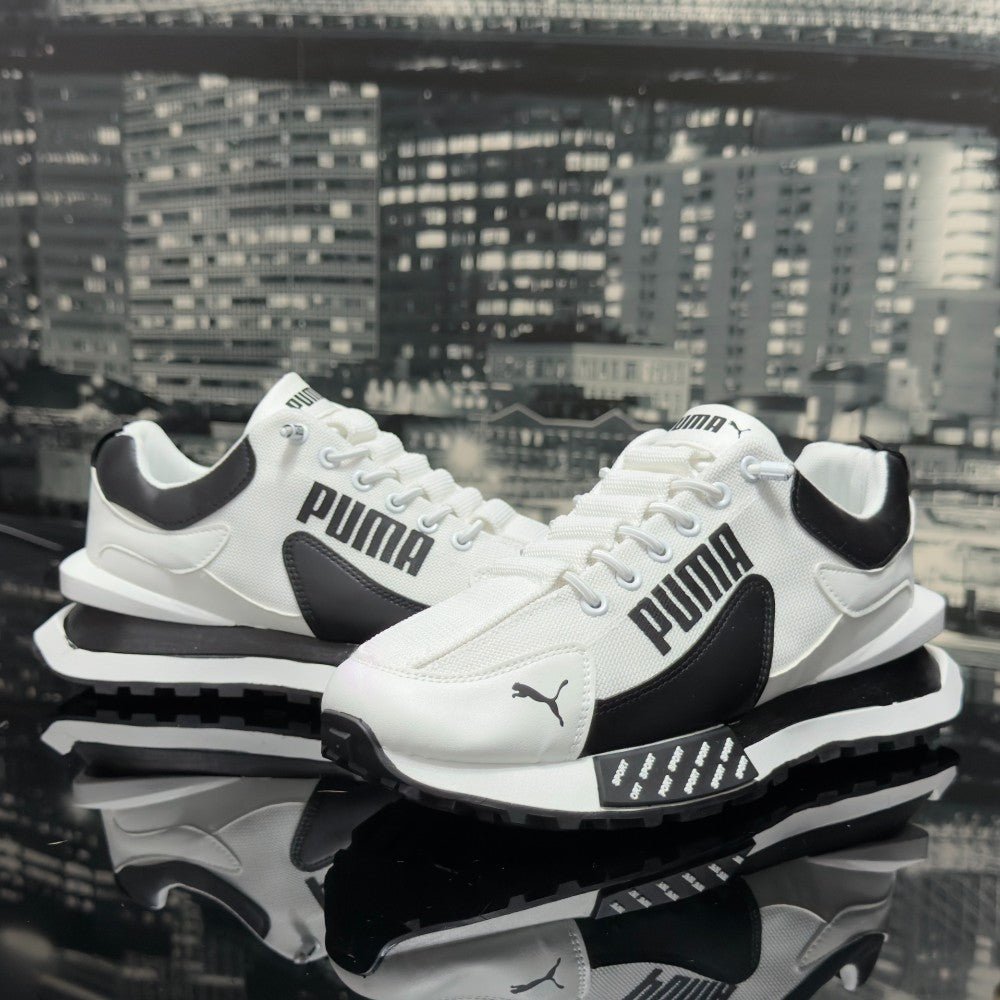 Pantofi Sport Barbati Alb Negru Cod BR 1010 - BristoGool